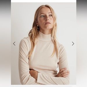 Madewell Semi-Sheer Mockneck Tee NWT